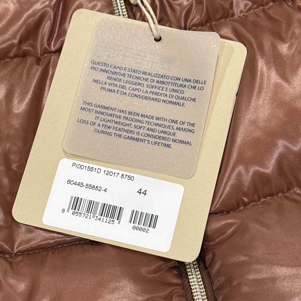 NWT Herno Ultralight Zip-Up Puffer Coat 44 US 8  Jacket Faux Fur Collar NEW! - Picture 8 of 16